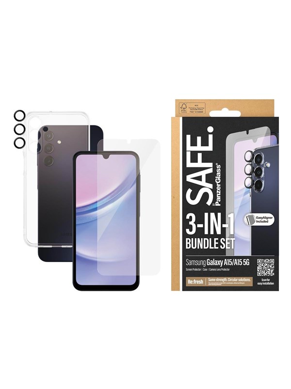 SAFE by PanzerGlass 3-in-1 Protection Pack Samsung Galaxy A15 | A15 5G