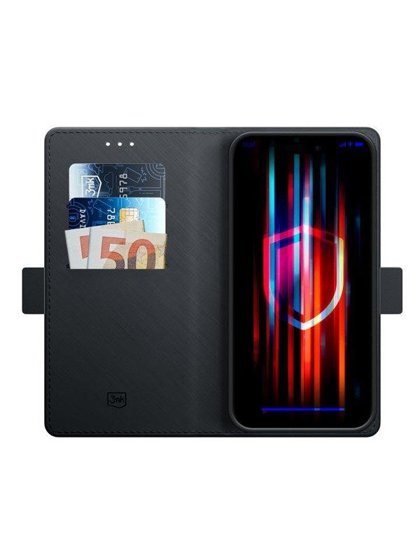 3mk Wallet Case with Flip for iPhone 13 / 14 - Black