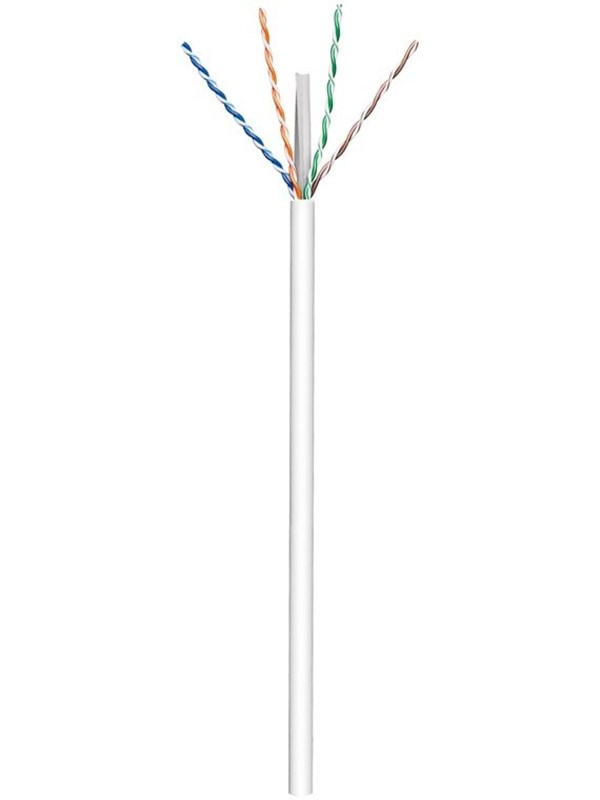 Pro CAT 6 network cable U/UTP white 100 m - CCA cop - Hvit - 100m