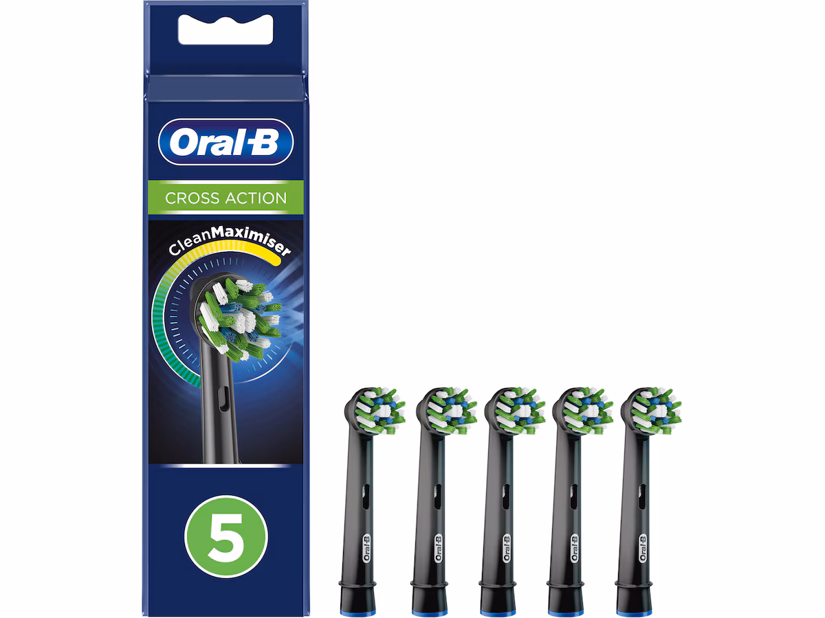 Oral-B CrossAction Børstehode Med CleanMaximiser, 5 Stk.