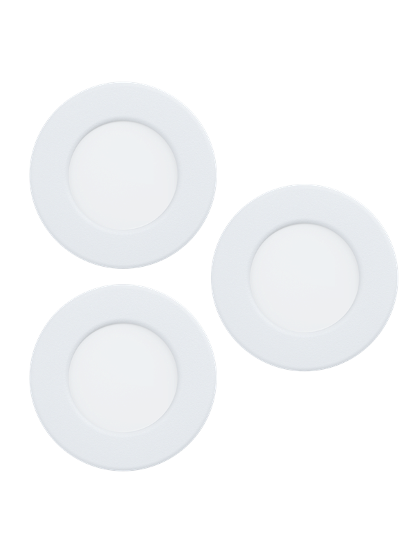 EGLO FUEVA 6-Z INNEBYGD. SETT Ø88 RGB/CCT 3X2,8W 1020LM IP44 HVIT