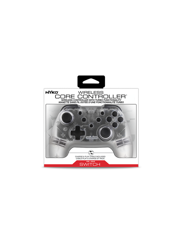 Nyko Wireless Core Controller (Clear) for Nintendo Switch - Wired Controller - Android