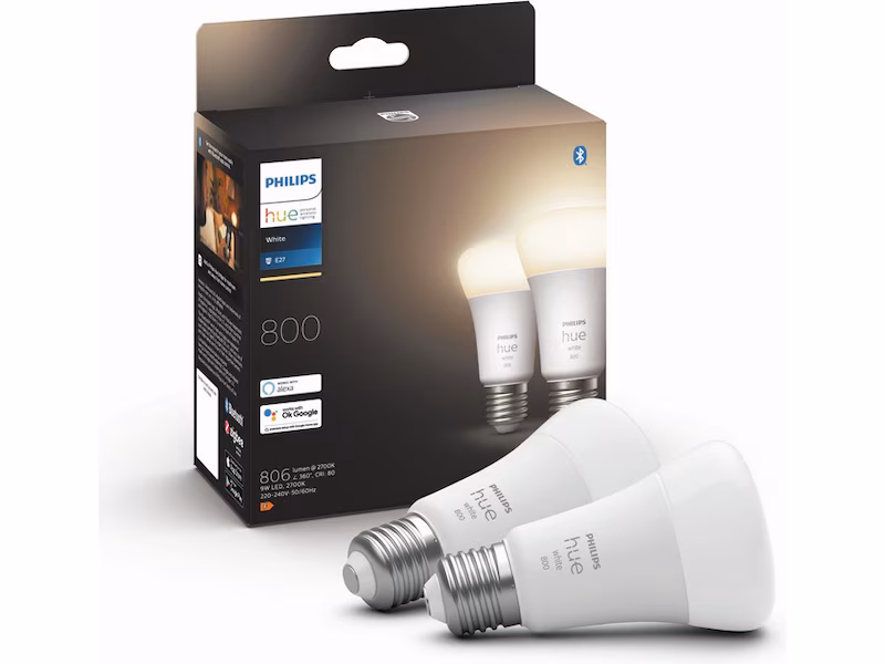 Philips Hue White 2-pakning E27