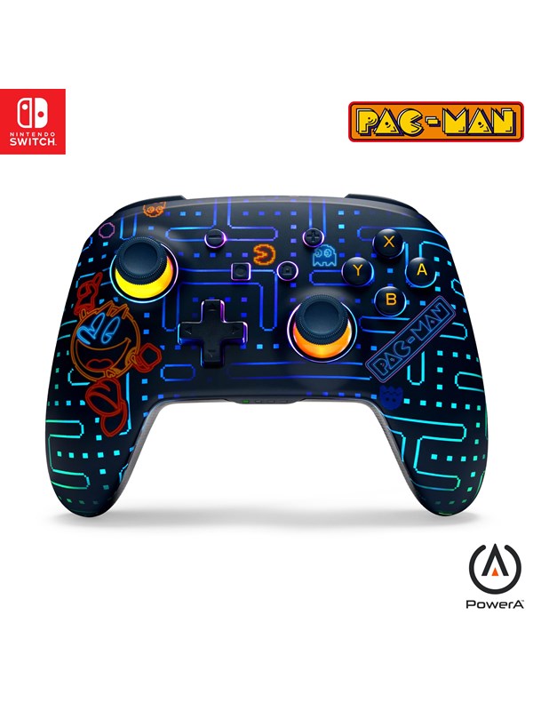 PowerA avansert trådløs kontroller for Nintendo Switch med Lumectra - PAC-MAN™ neonspillehall - Wireless Controller - Nintendo Switch