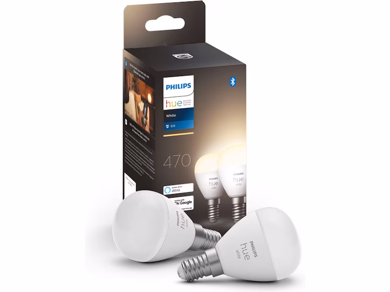 Philips Hue White 2-pakning luster P45 E14