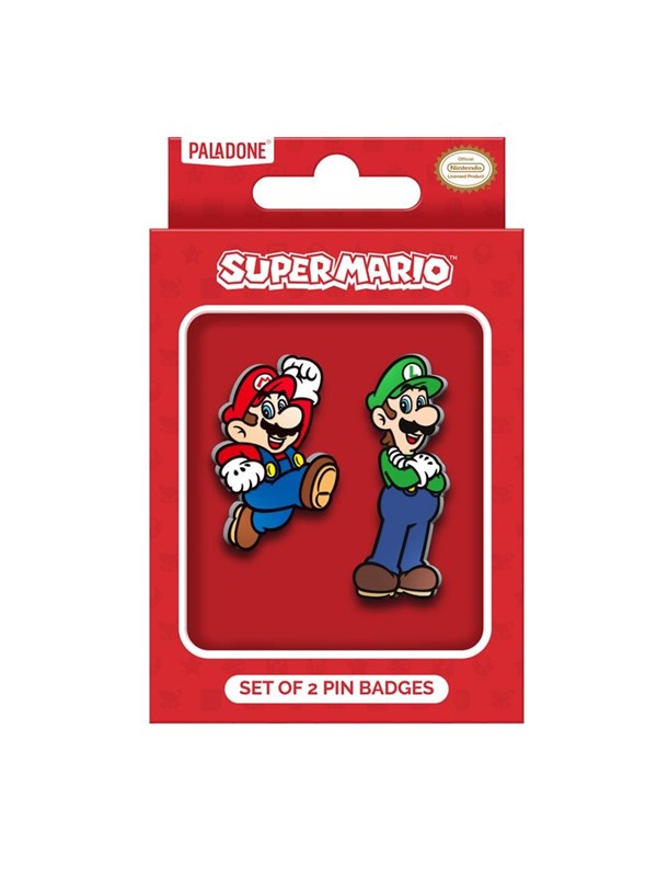 Paladone - Super Mario - Set of 2 Enamel Pin Badges - Pin/Merke