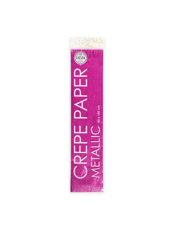 Globos - Metallic Crepe Paper Pink 50x150cm