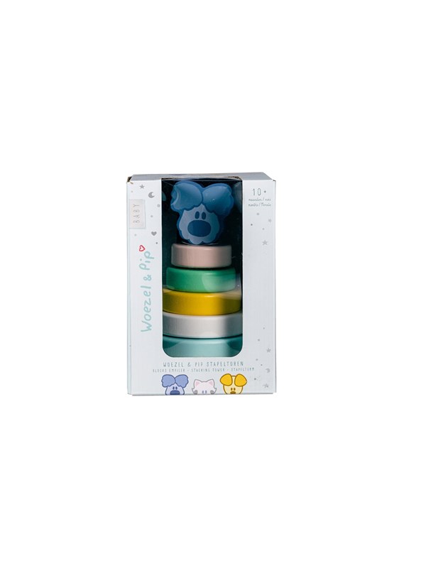 Rubo Toys - Woezel en Pip Woezel Baby Stacking Tower 7-piece.