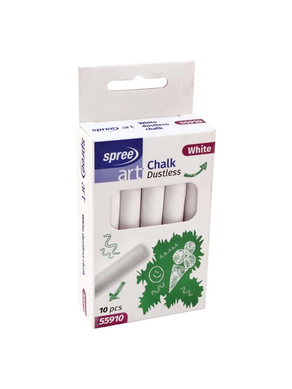 SPREE Chalkboard chalk 10 pcs WHITE