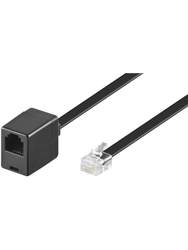 Pro Modular telephone extension cable - Svart - 3m