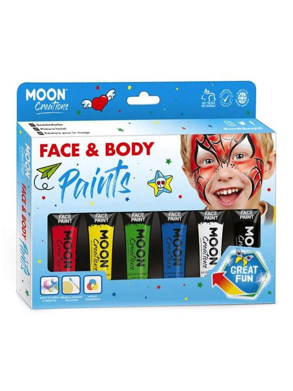 Haza Witbaard Face &amp; Body Paint Make-up Set - Primary Colors