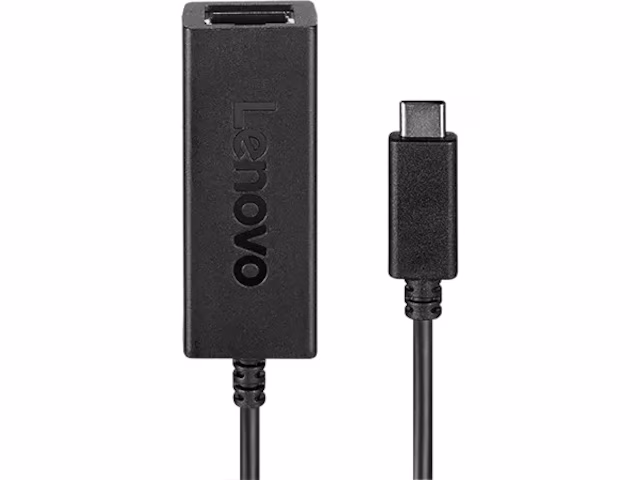 Lenovo USB-C til Ethernet Adapter 20cm (sort)