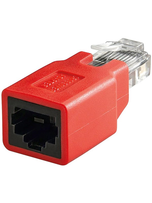 Pro 5e RJ45 cross-over modular adapter CAT 5e - Rød