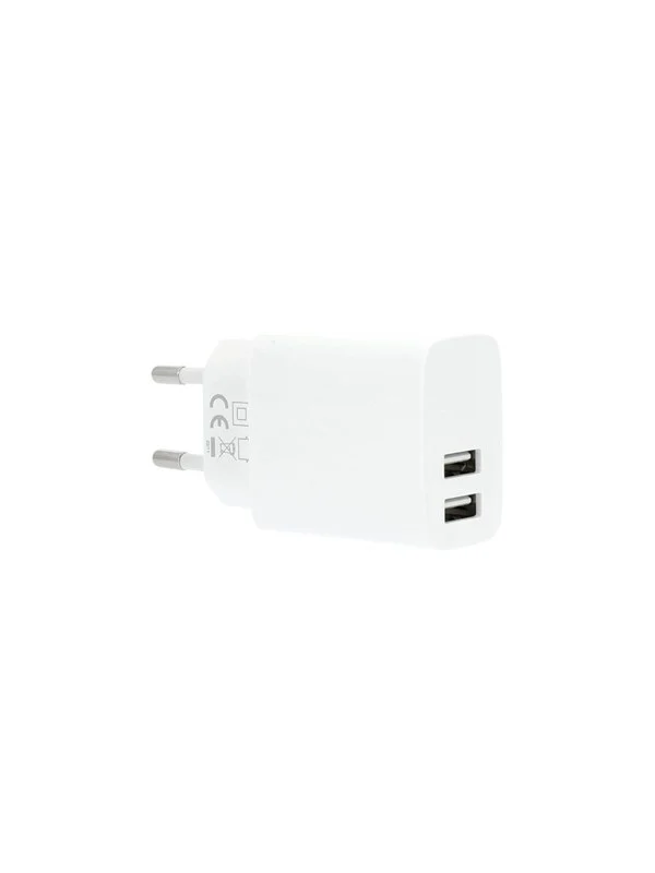 GEAR Charger 220V 2xUSB-A 3.4A White