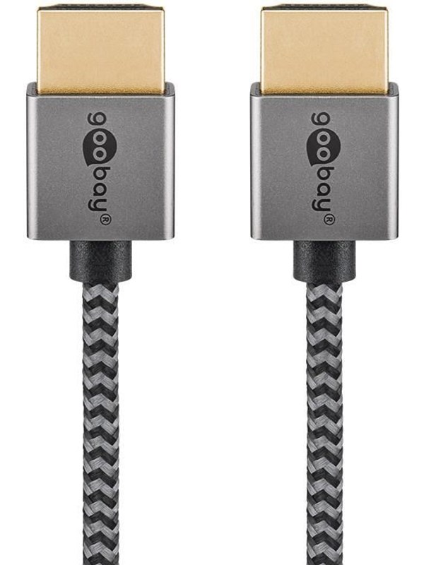 Pro HDMI 2.0 sleeved - 2m - Grå