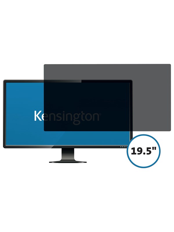 Kensington 19,5" bred (16:9) 2-veis Avtagbart Skjermfilter