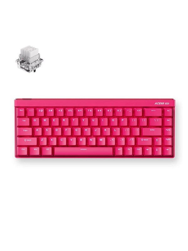 MCHOSE Ace 68 Air Mount Tai Magnetic Hall Effect - Gamingtastatur - Uten numpad - Engelsk (USA) - Rød