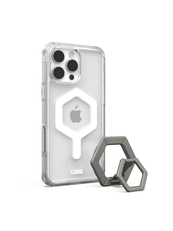 UAG Plyo Magsafe Ice White/Titanium Stand - iPhone 16 Pro Max