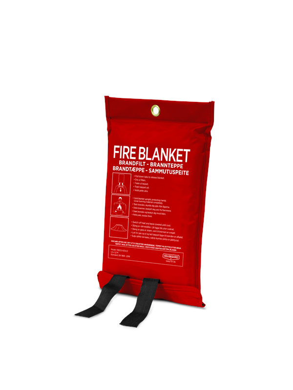 Housegard Fire blanket, 120x120 cm, Red, Silicone coated