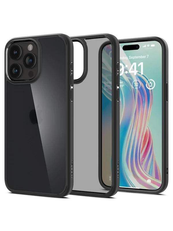 Spigen Ultra Hybrid - frost black - iPhone 15 Pro Max