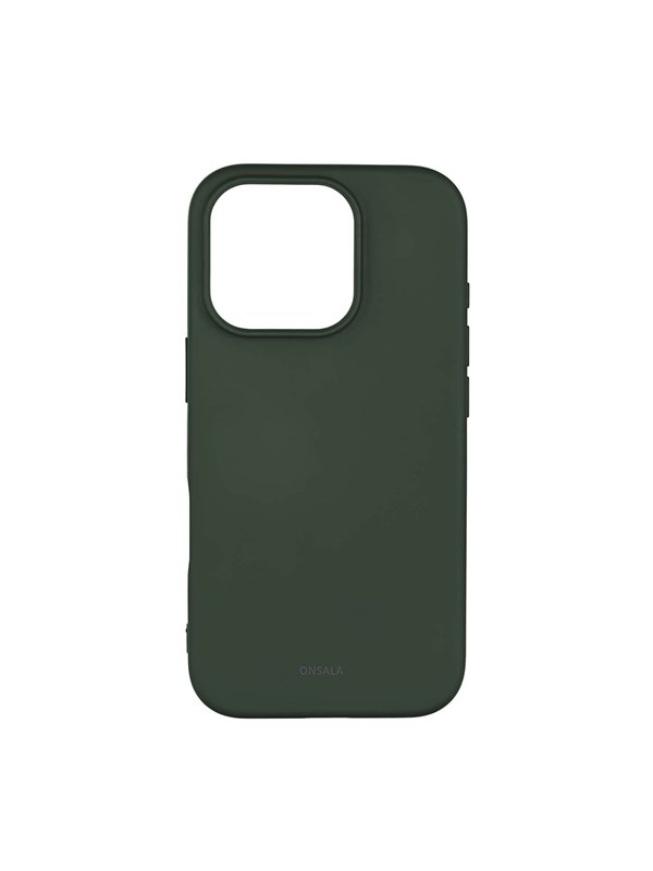 ONSALA Mobile cover with Silicone Feel Olive Green - iPhone 16 Pro