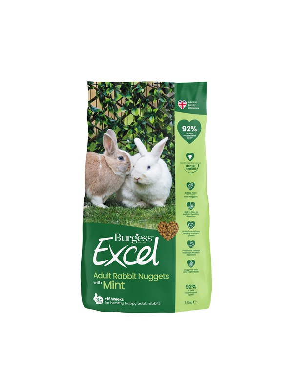 Burgess Excel Adult Rabbit Nuggets Mint 1.5kg
