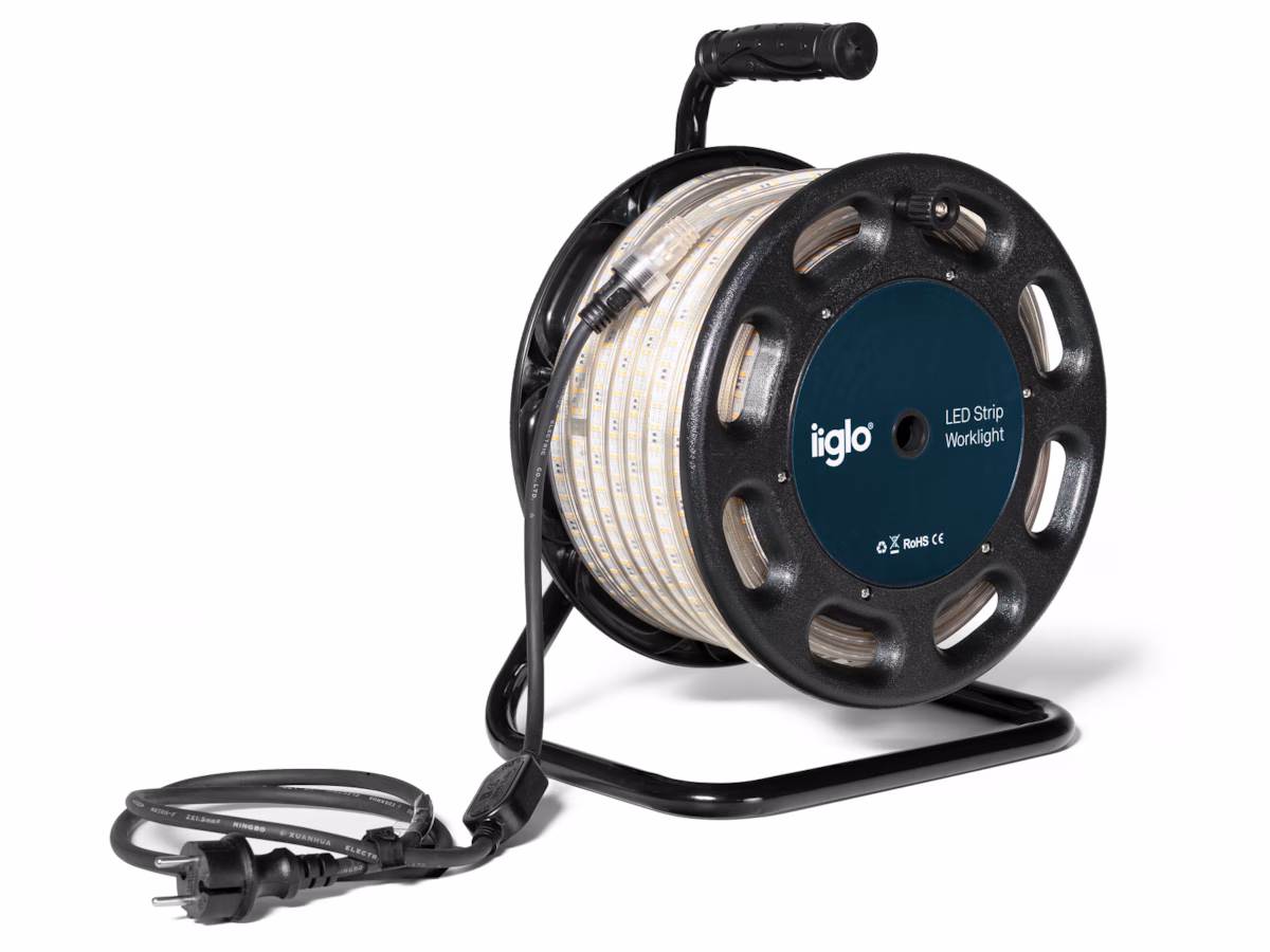 iiglo LED arbeidslys på trommel  25m