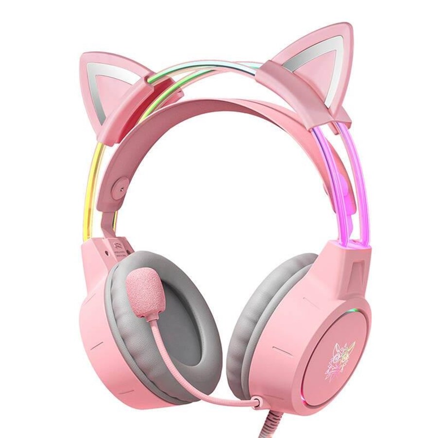 ONIKUMA Gaming headphones X15Pro Pink Cat's Ears