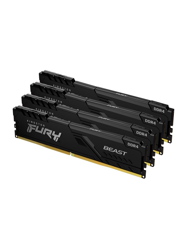 Kingston FURY Beast DDR4-3600 - 64GB - CL18 - Quad Channel (4 pcs) - Intel XMP - Svart