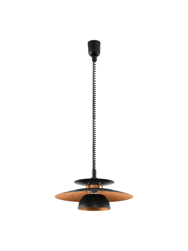 EGLO BRENDA pendant with lever lift Ø430 mm black/copper