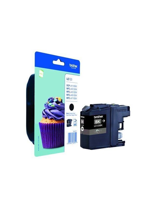 Brother LC123BK Twin Pack - Black Ink - Blekkpatron Svart
