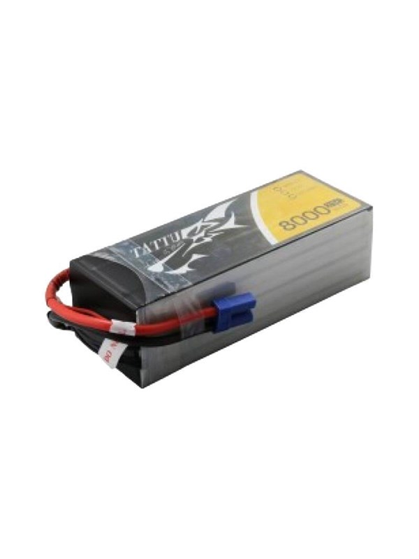 Gens ace &amp;Tattu 8000mAh 22.2V 25C 6S1P Lipo Battery Pack with EC5