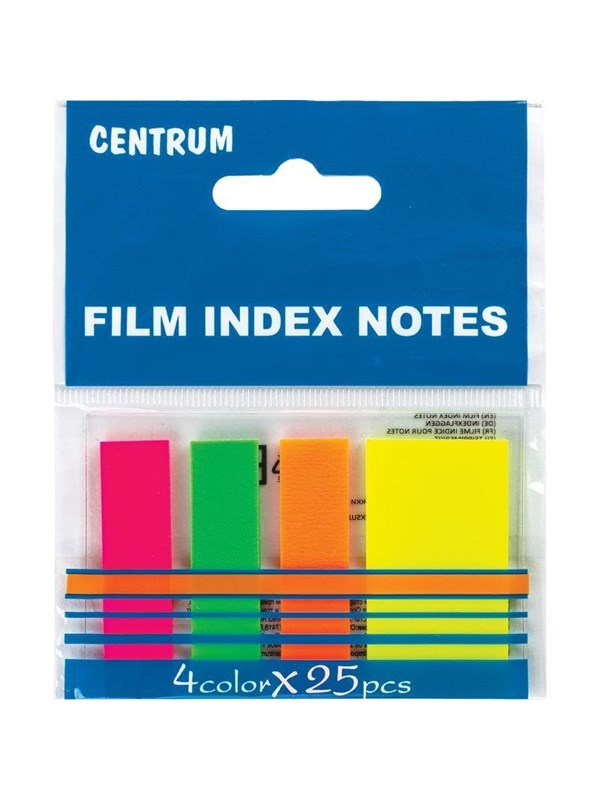 CENTRUM Indeksfaner 45*12 45*25mm 4 neonfrv.
