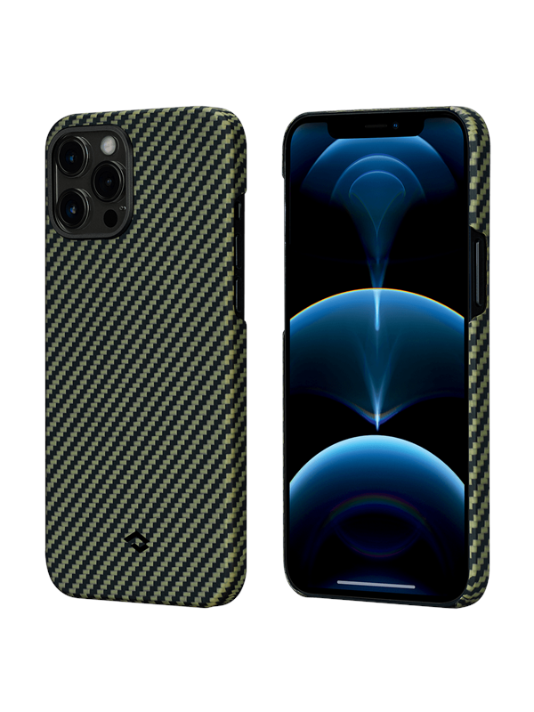 PITAKA Apple iPhone 12 Pro Max MagEZ Case - Black/Yellow Twill