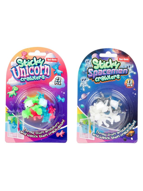 Toi-Toys Fun Mini Window Crawlers Unicorn or Astronaut 12pcs.