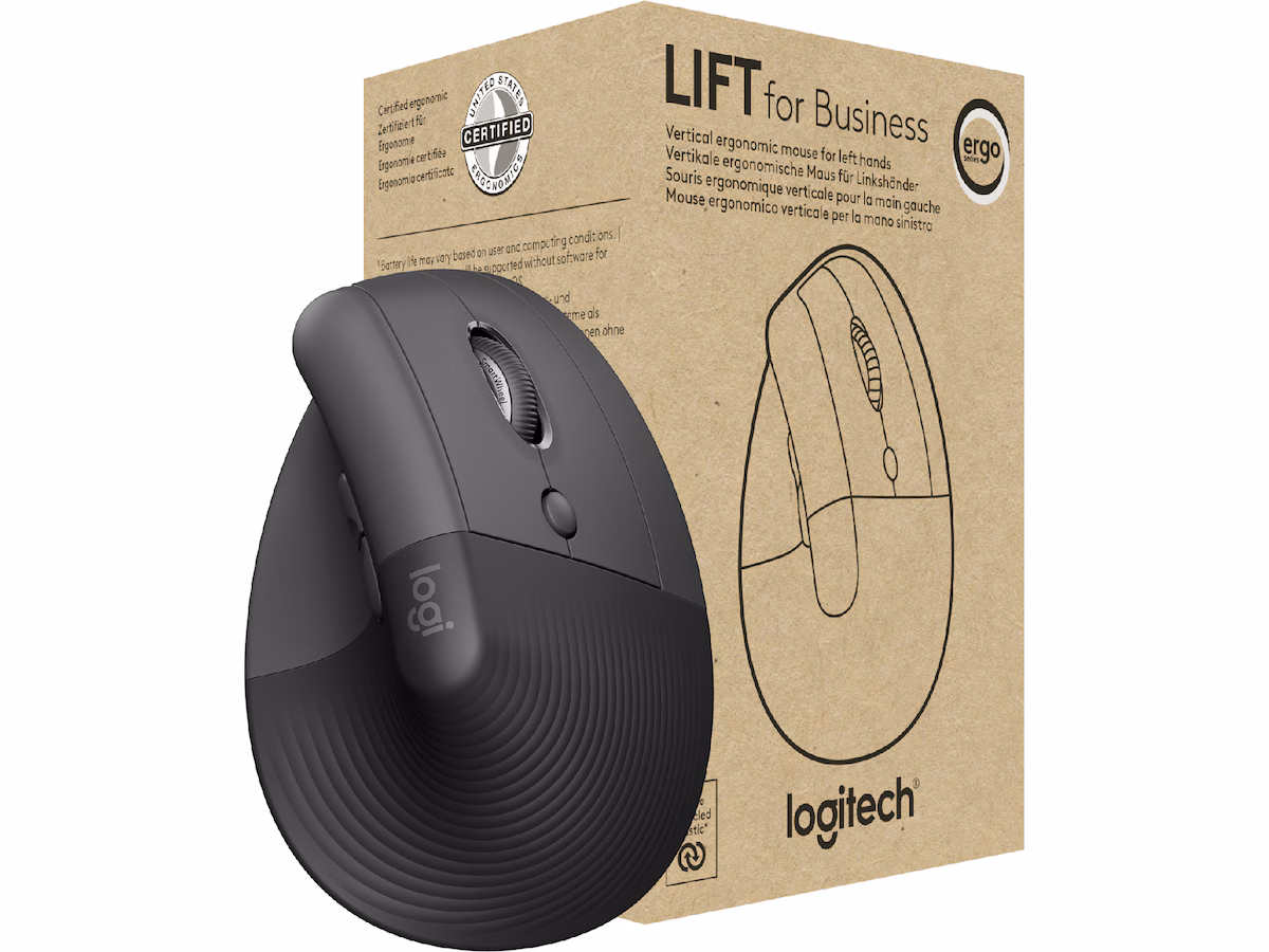 Logitech Lift Vertikal Business mus (graphite)