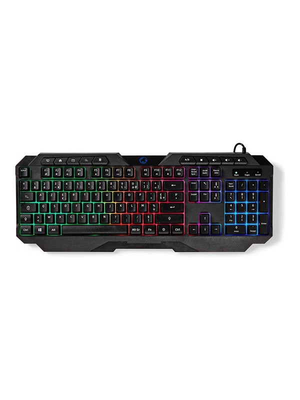 Nedis - keyboard - wired gaming - AZERTY - French - black - Gamingtastatur - Fransk - Svart