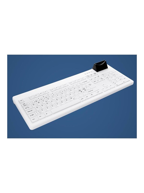 Cherry Active Key AK-C8200F - keyboard - hygiene - with smart ID card reader - QWERTY - Nordic - black / white Input Device - Tastatur - Nordisk - Hvit