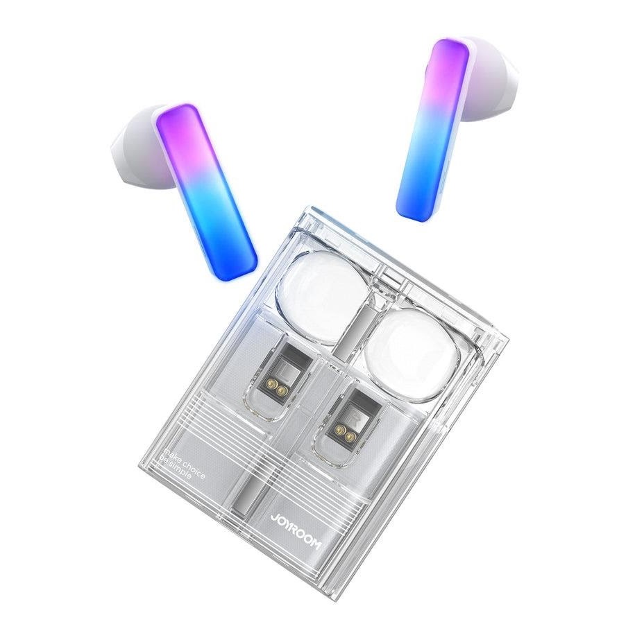 Joyroom JR-TC1 IceLens Series wireless headphones with LED lights - white