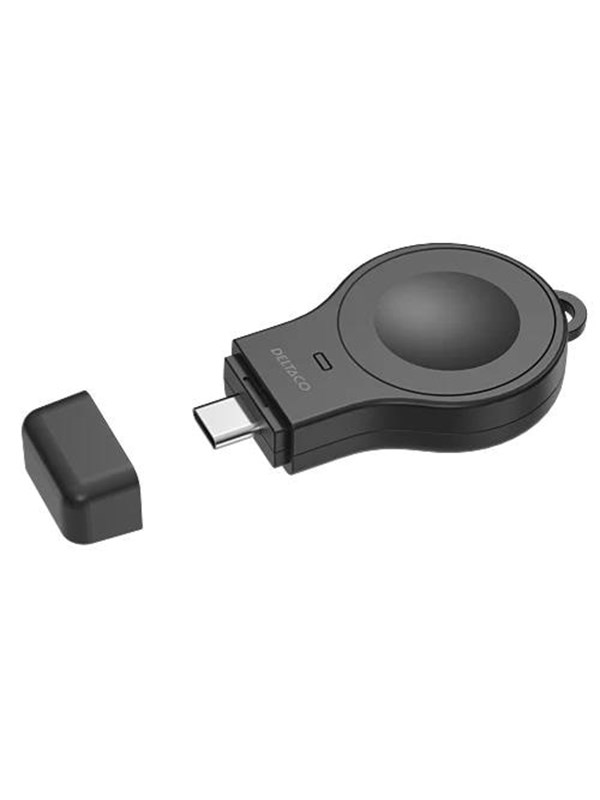 Deltaco AWC-102 - Mini wireless charger for apple watch USB-C black