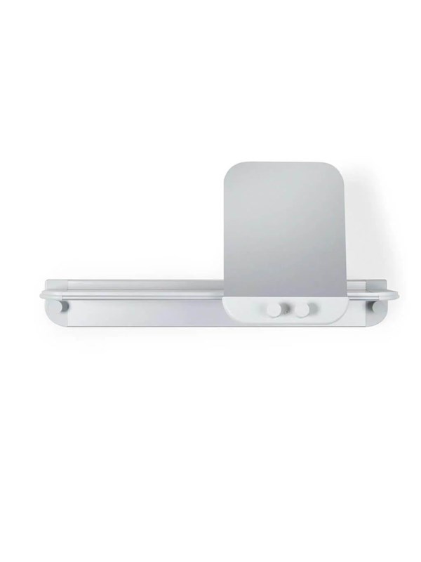 Better Living GLIDE shower shelf with mirror - grey aluminium