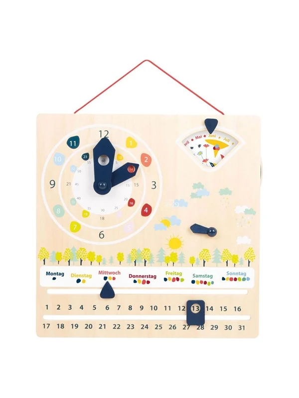Small Foot - Wooden Calendar Clock Seasons (German)
