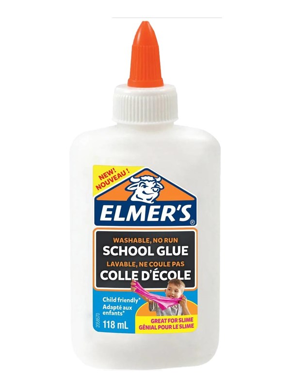 Elmer's flytende skolelim, hvit, vaskbar, 118 ml