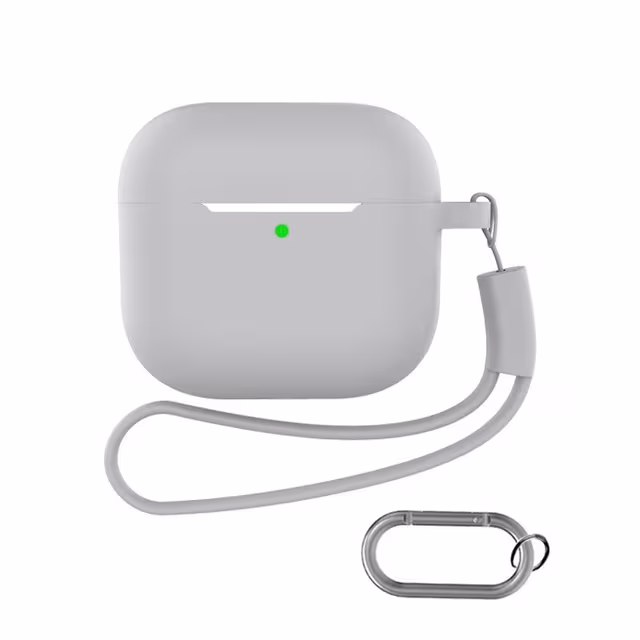 AirPods-etui med nøkkelring og tilbehør Grå AirPods 4
