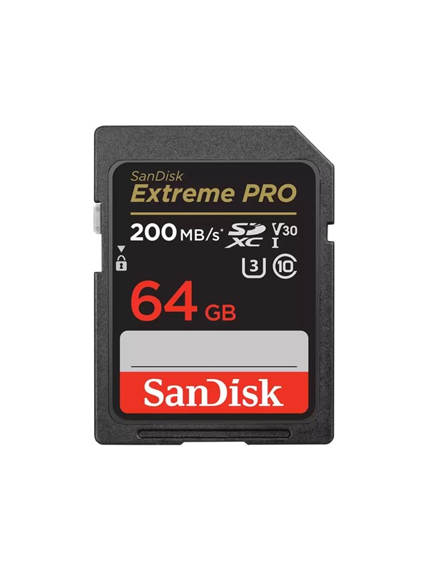 SANDISK Extreme PRO SD - 200MB/s - 64GB