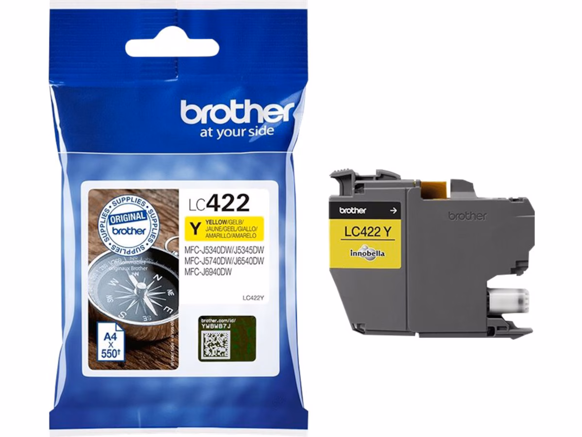 Brother blekk LC422Y Gul