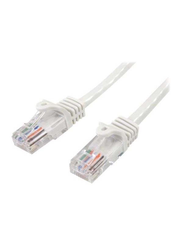 StarTech.com 7m White Cat5e / Cat 5 Snagless Ethernet Patch Cable 7 m - patch cable - 7 m - white - Hvit - 7m