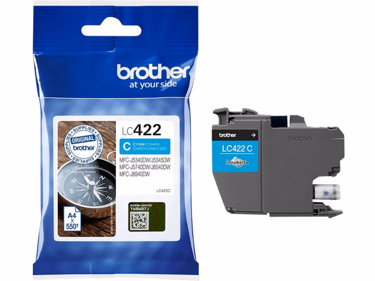Brother blekk LC422C Cyan
