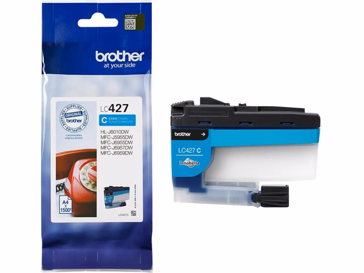 Brother blekk LC427C Cyan