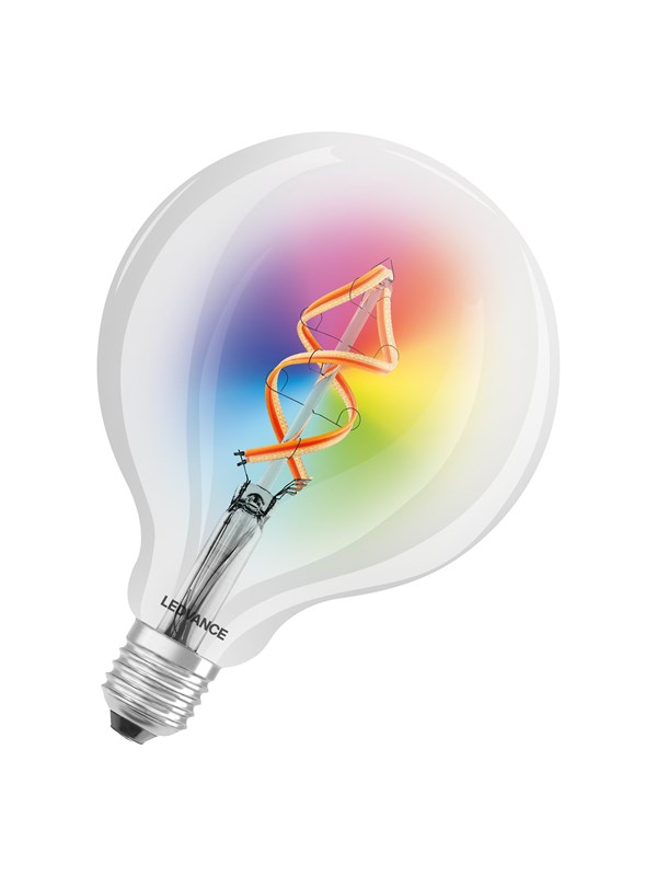 LEDVANCE SMART+ globe 125 RGBW klar filament E27 Wifi